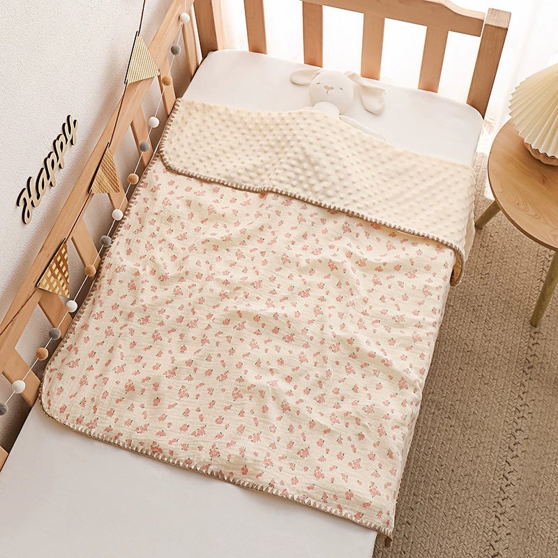 بطانية بيبي بوني لأربعة مواسم بطانية قطنية للأطفال بطانية كرتونية مريحة من القطن الخالص - Image 1